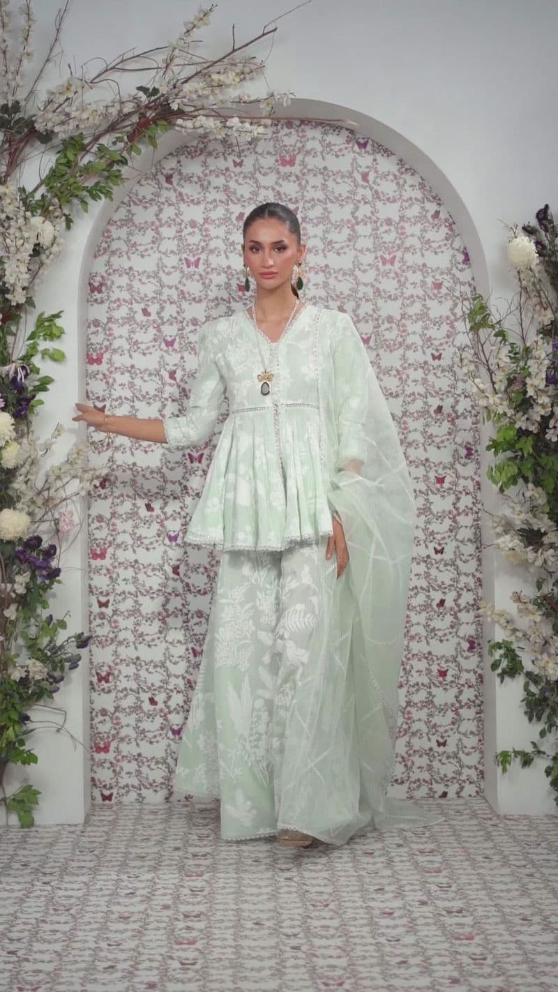 SUNLIT PATELS – 3PC RAWSILK & ORGANZA PRET GRIP/SILK thumbnail