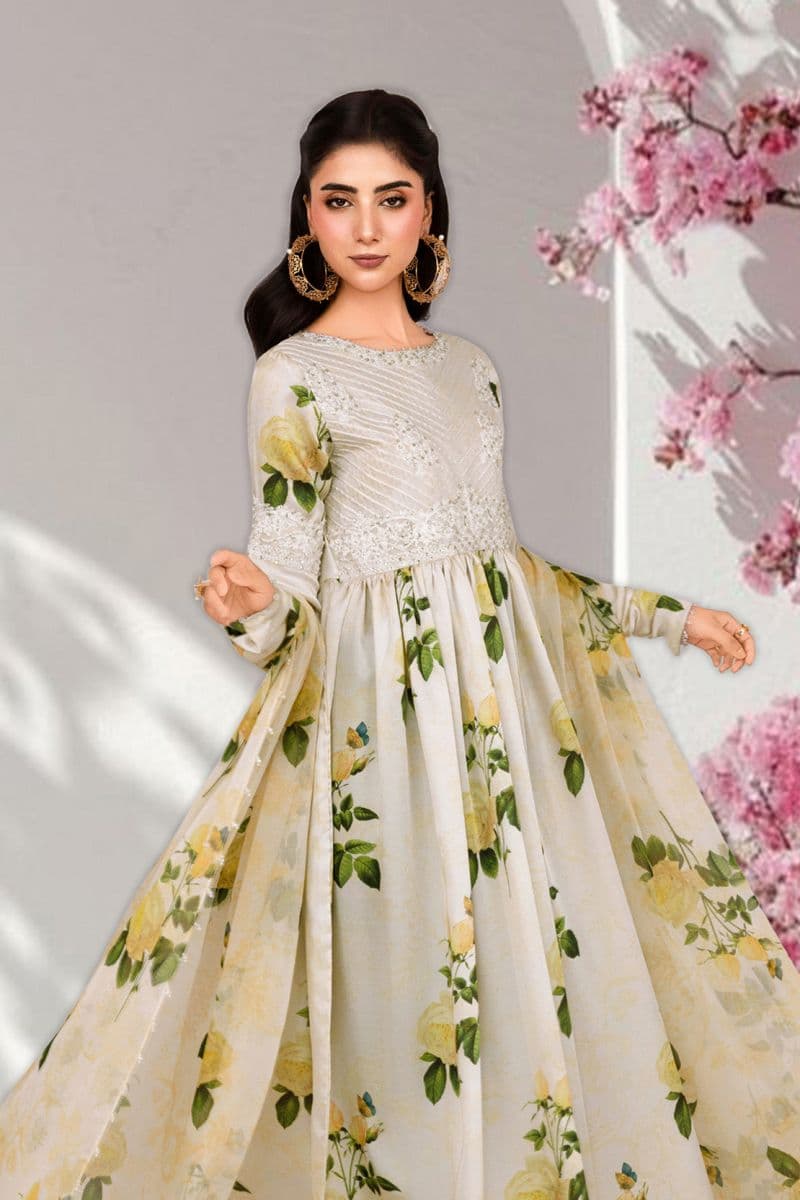 GULPOSH – 2PC SHAMOOZ SILK & CHIFFON EID FESTIVE PRET thumbnail