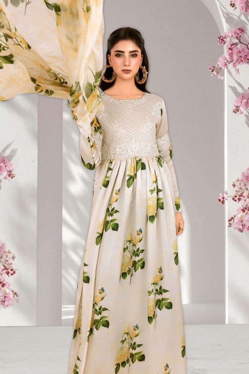 GULPOSH – 2PC SHAMOOZ SILK & CHIFFON EID FESTIVE PRET thumbnail