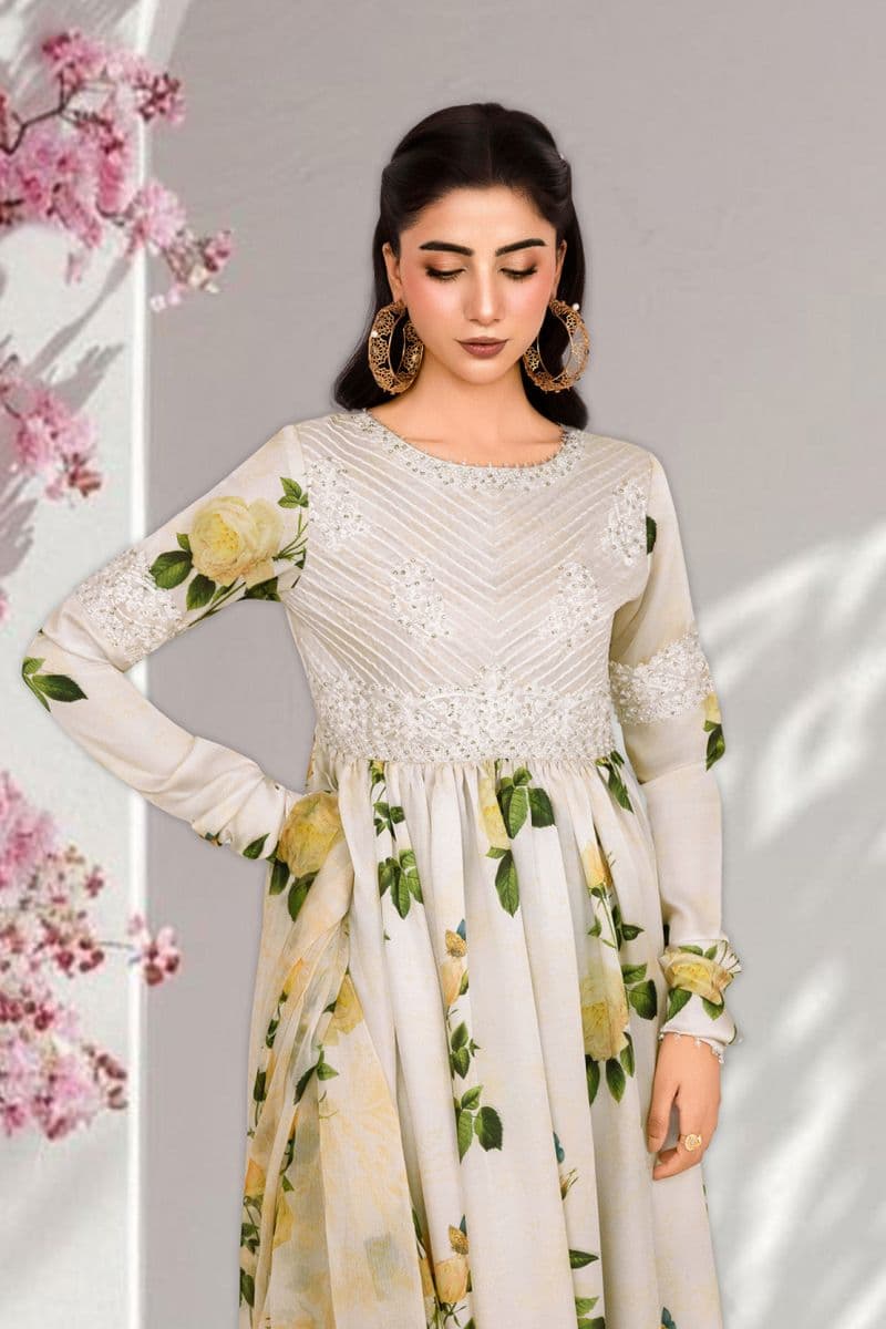 GULPOSH – 2PC SHAMOOZ SILK & CHIFFON EID FESTIVE PRET thumbnail