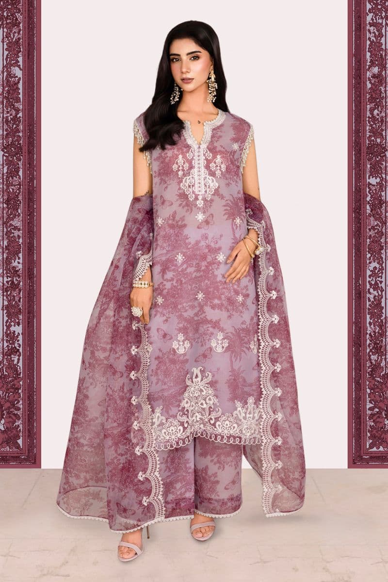 GUL - 2PC ORGANZA & LAWN EID FESTIVE PRET thumbnail