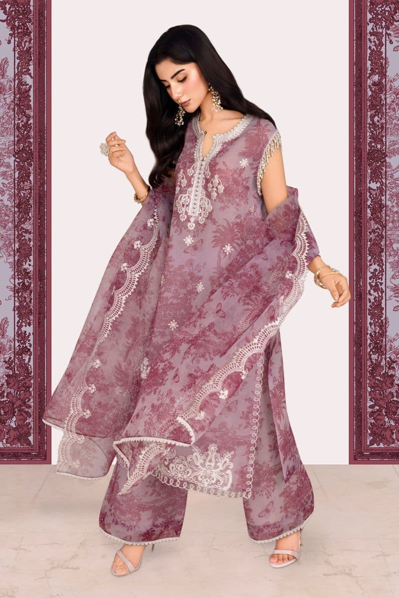 GUL - 2PC ORGANZA & LAWN EID FESTIVE PRET thumbnail