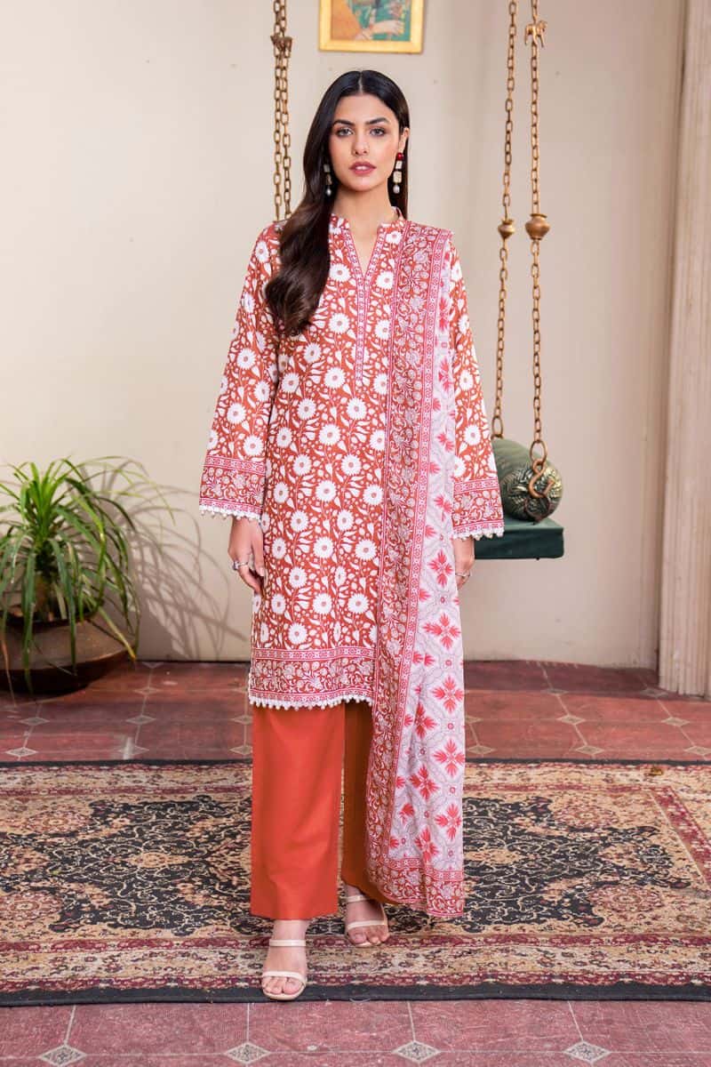 Printed - 2 Pc Lawn Suit (Lawn Dupatta)