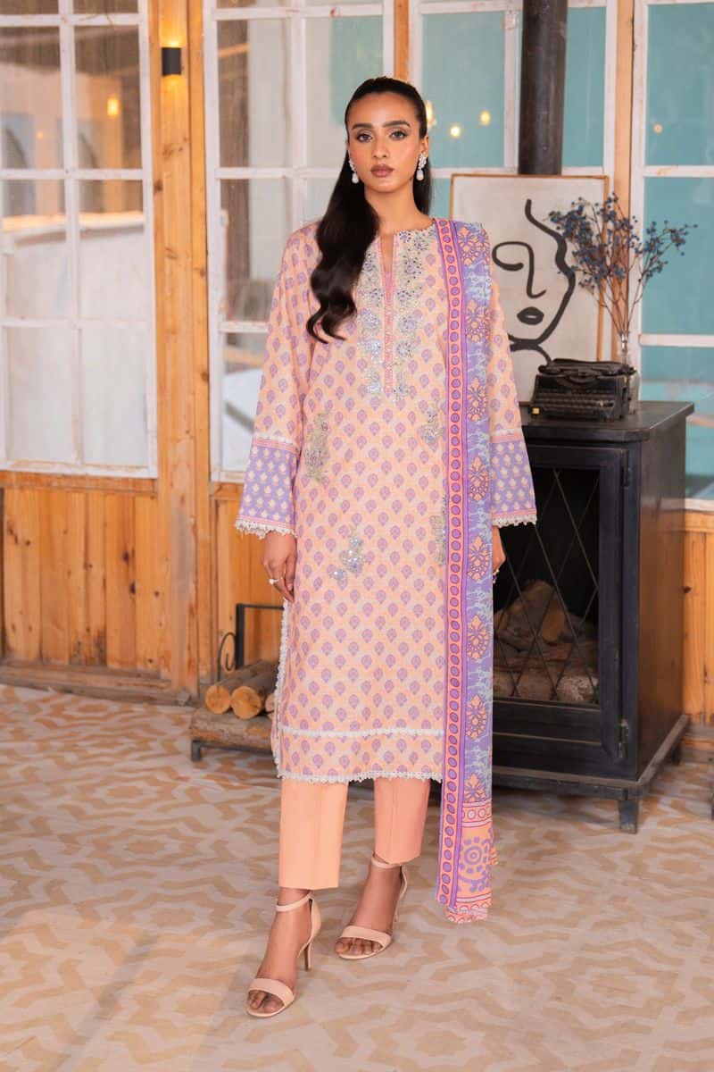 Embroidered - 2 Pc Lawn Suit (Lawn Dupatta)