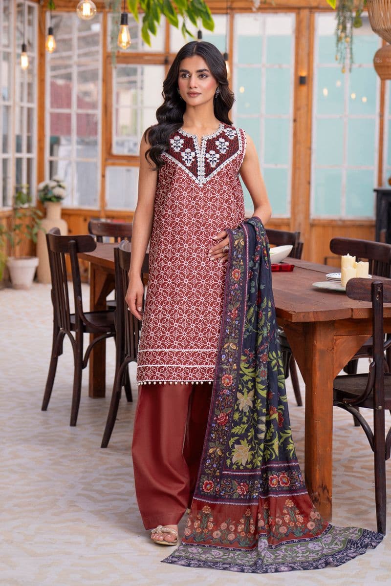 Embroidered - 2 Pc Lawn Suit (Lawn Dupatta) thumbnail