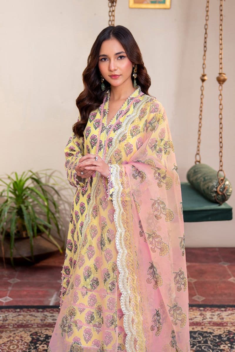 Embroidered - 3 Pc Lawn Suit (Organza Dupatta) thumbnail