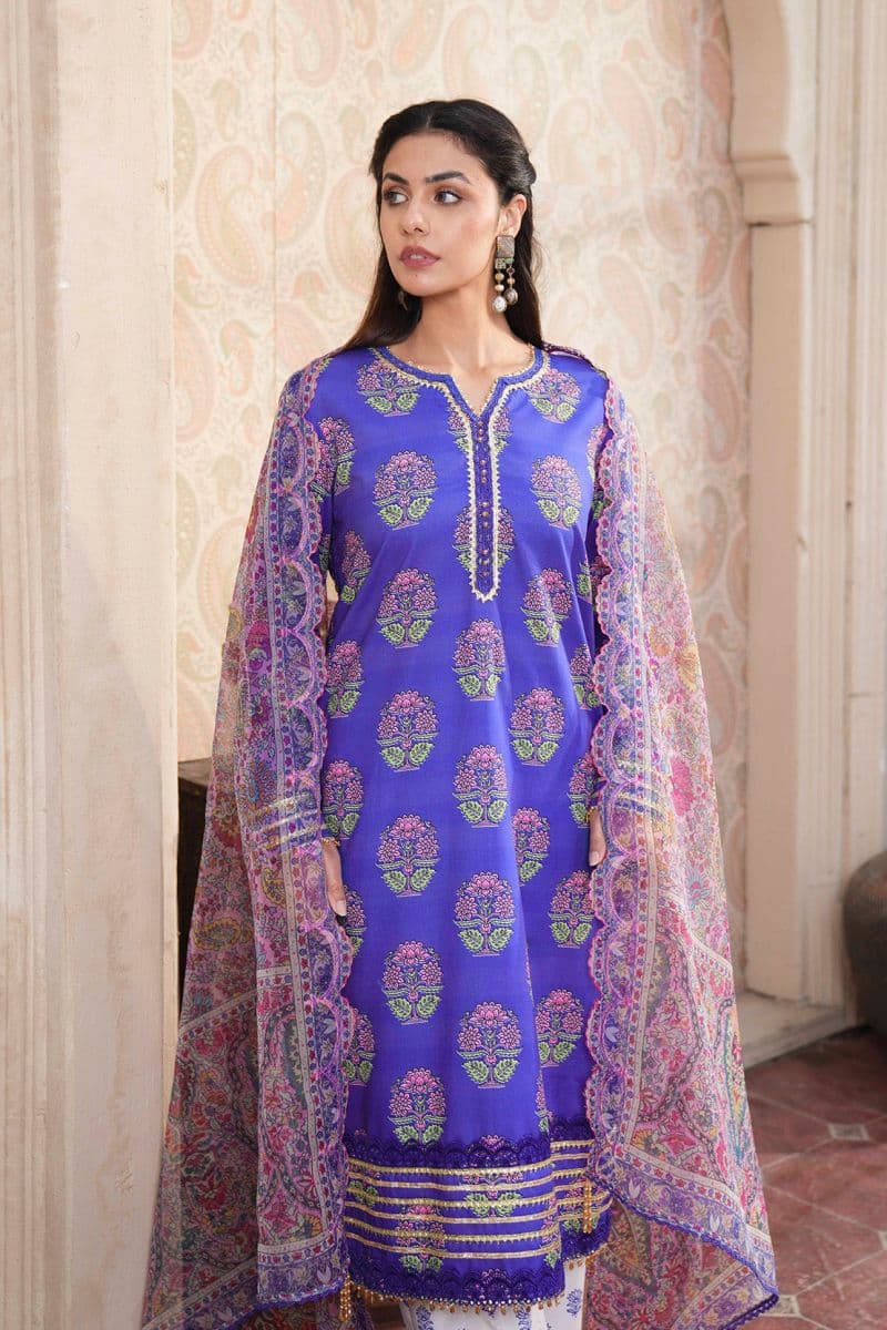 Embroidered - 3 Pc Lawn Suit (Organza Dupatta) thumbnail