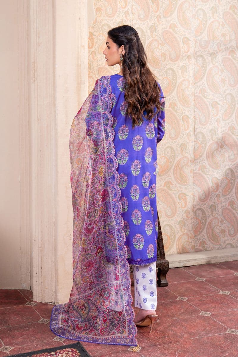 Embroidered - 3 Pc Lawn Suit (Organza Dupatta) thumbnail