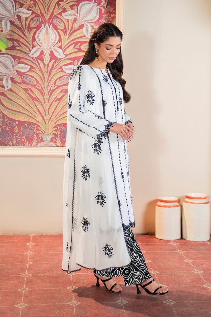 Embroidered - 3 Pc Lawn Suit (Lawn Dupatta) thumbnail