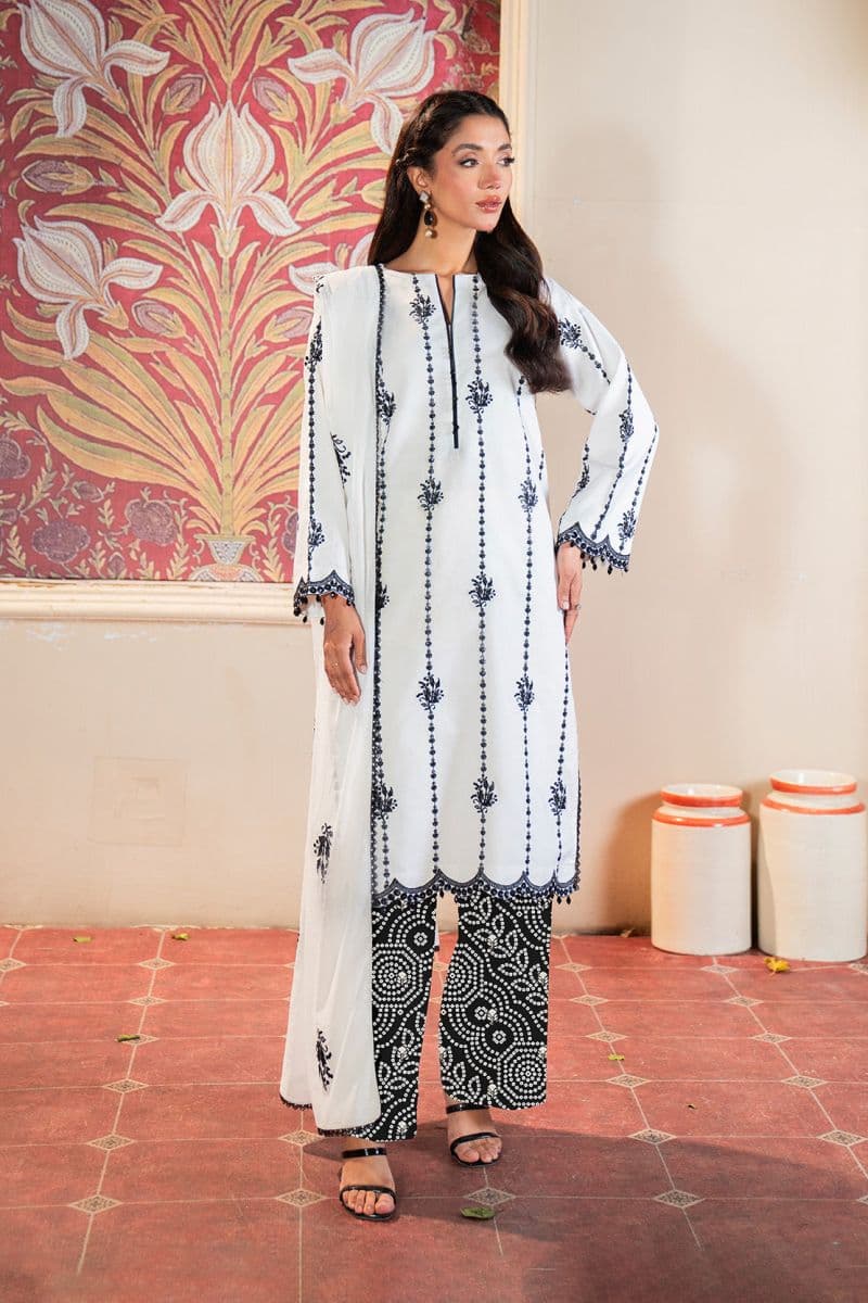 Embroidered - 3 Pc Lawn Suit (Lawn Dupatta) thumbnail