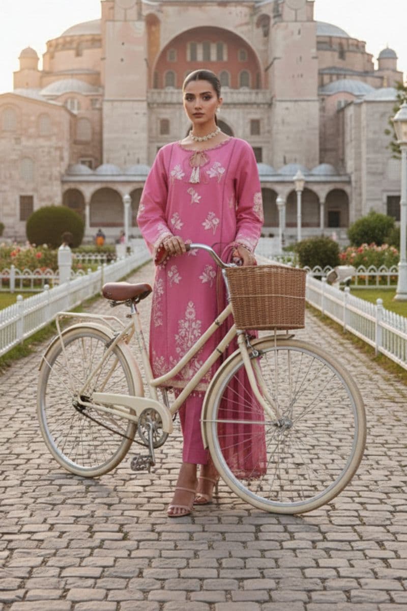 Embroidered - 3 Pc Lawn Suit (Dyed Yarn Dupatta) thumbnail
