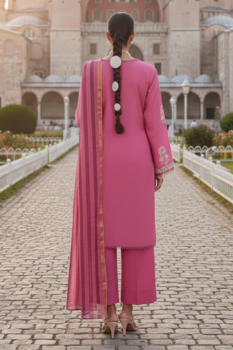 Embroidered - 3 Pc Lawn Suit (Dyed Yarn Dupatta) thumbnail