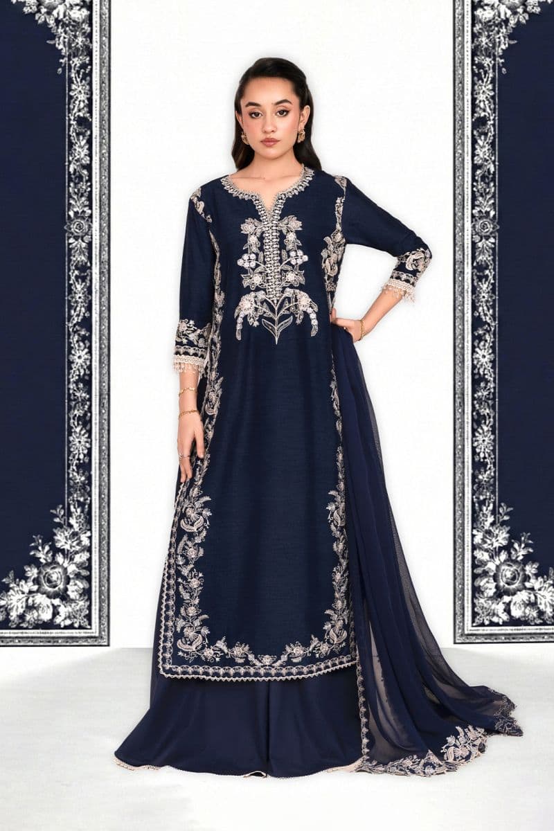 NEELAM – 3PC RAWSILK, CHIFFON & LAWN EID FESTIVE PRET thumbnail