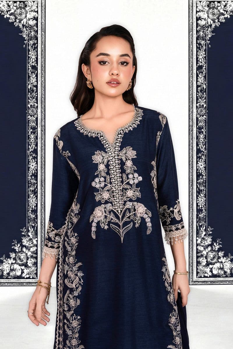 NEELAM – 3PC RAWSILK, CHIFFON & LAWN EID FESTIVE PRET thumbnail
