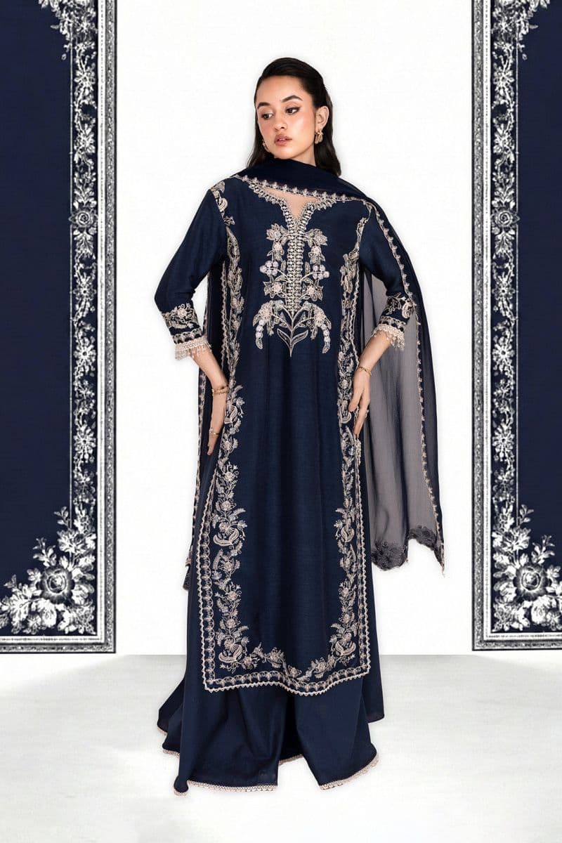 NEELAM – 3PC RAWSILK, CHIFFON & LAWN EID FESTIVE PRET thumbnail