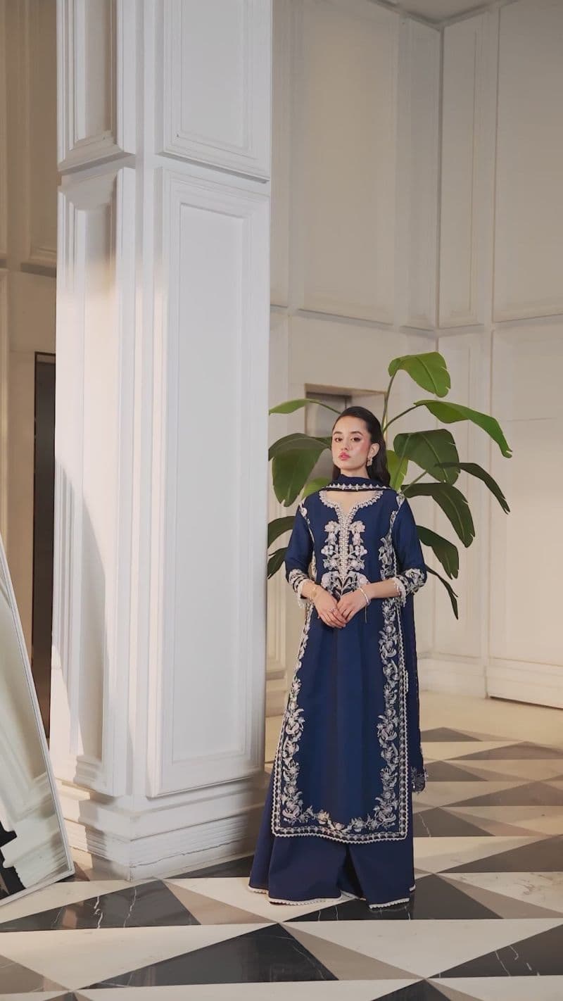 NEELAM – 3PC RAWSILK, CHIFFON & LAWN EID FESTIVE PRET thumbnail