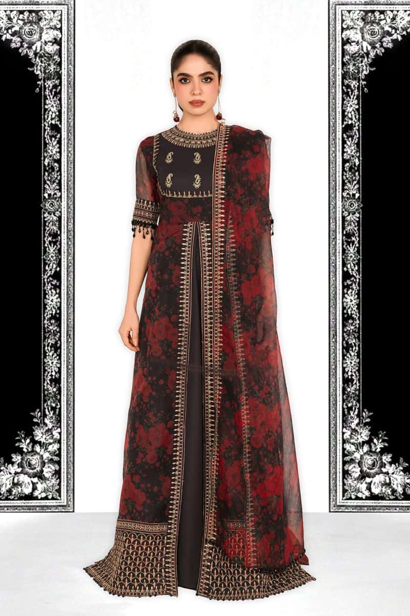 ZARQASH – 2PC ORGANZA & LAWN EID FESTIVE PRET - alternate view