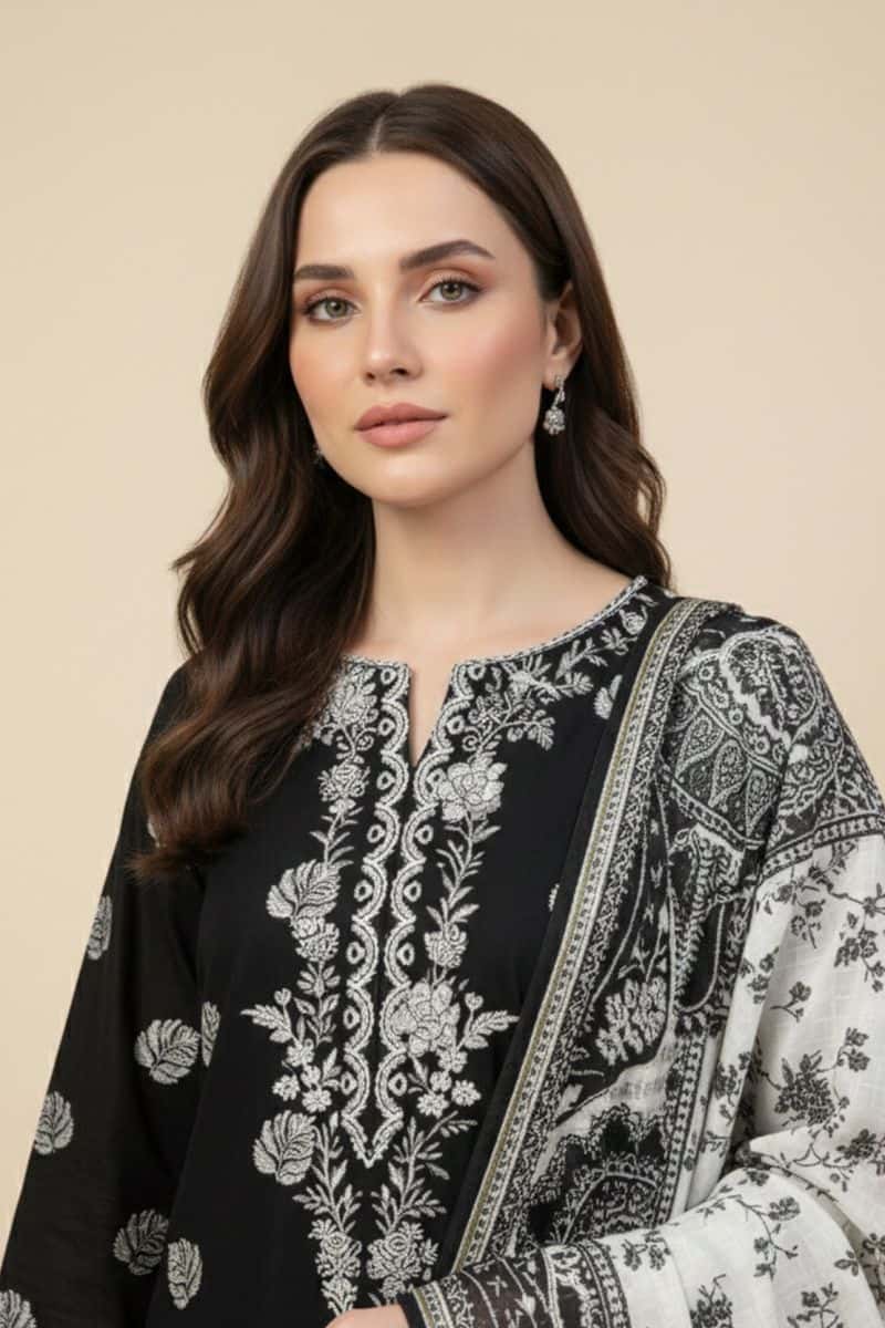 Embroidered - 3 Pc Lawn Suit - alternate view