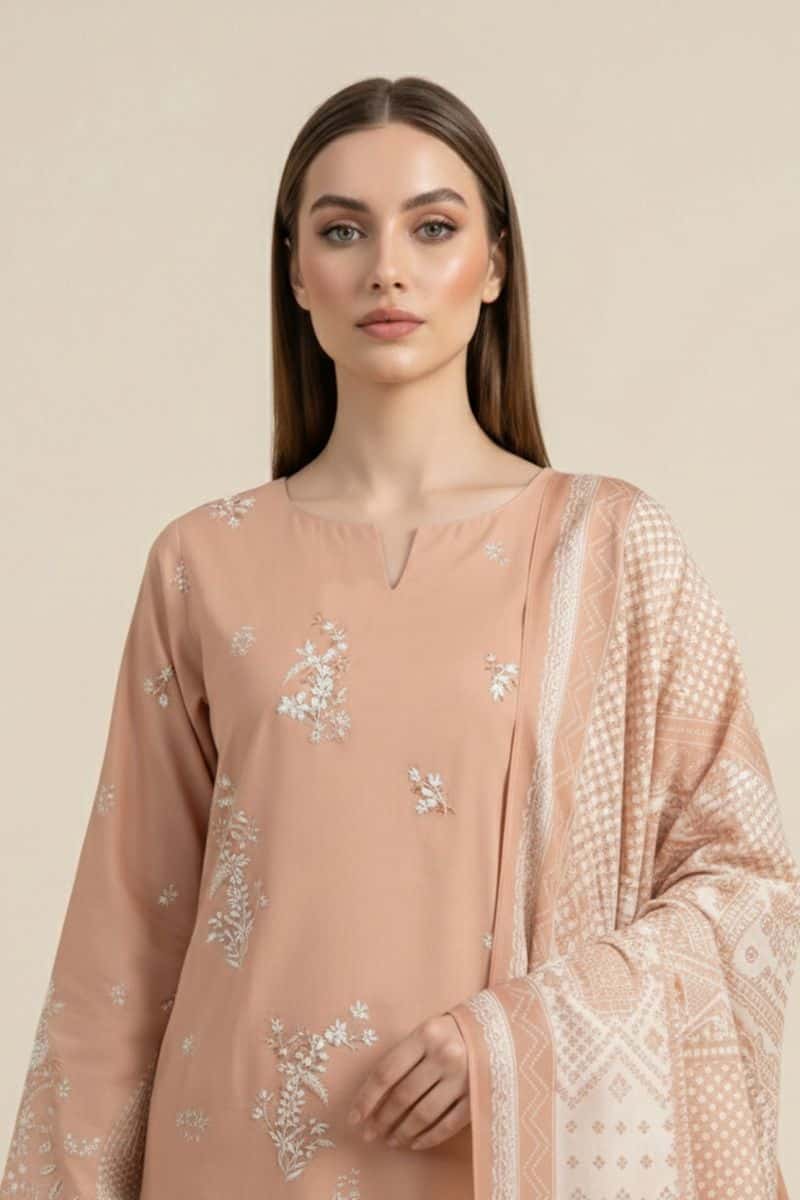 Embroidered - 3 Pc Lawn Suit - alternate view