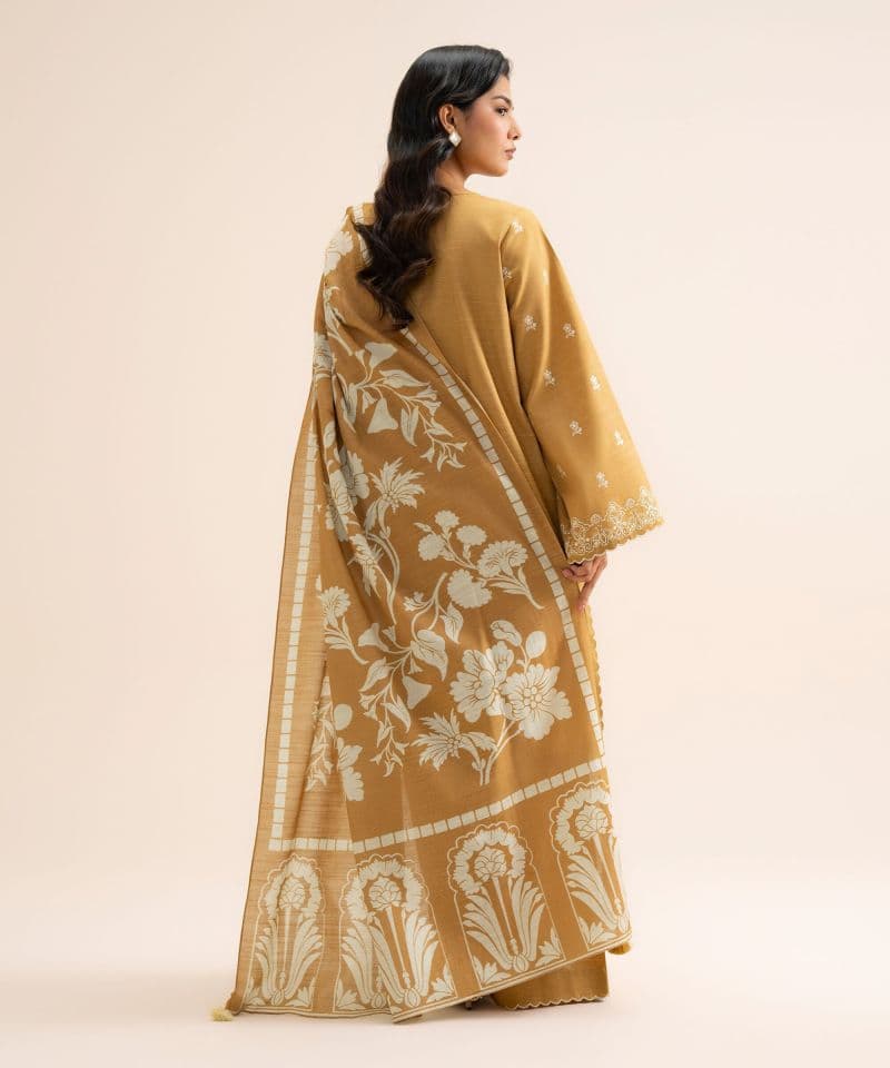 3 Piece - Embroidered Light Khaddar Suit thumbnail