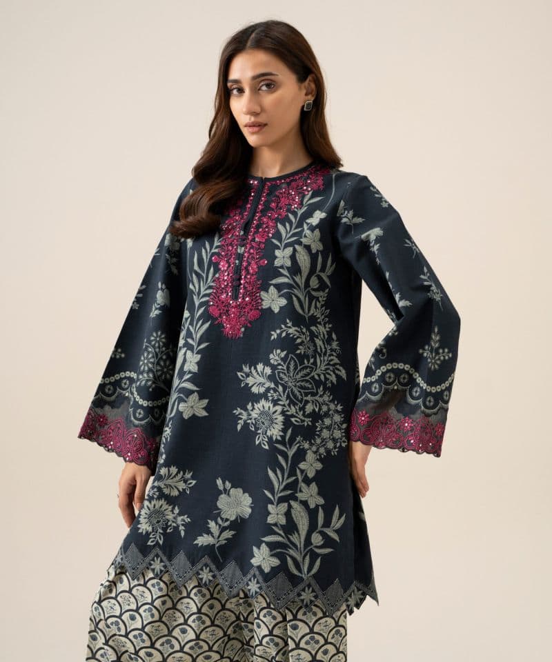 2 Piece - Embroidered Light Khaddar Suit thumbnail