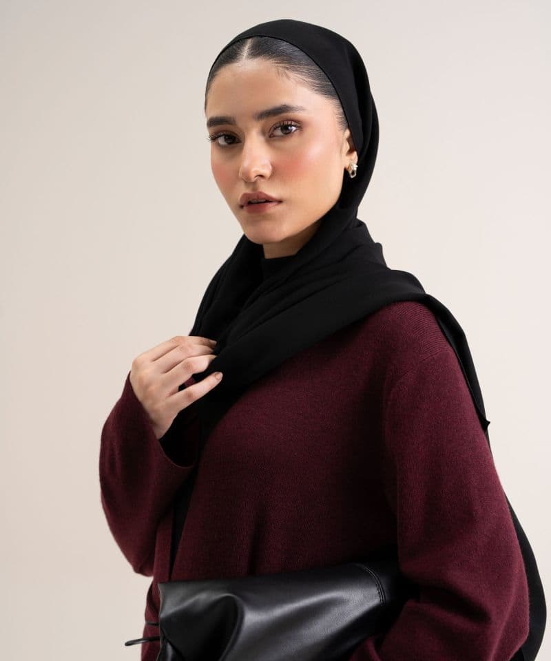 Sweater-Knit Abaya Set thumbnail