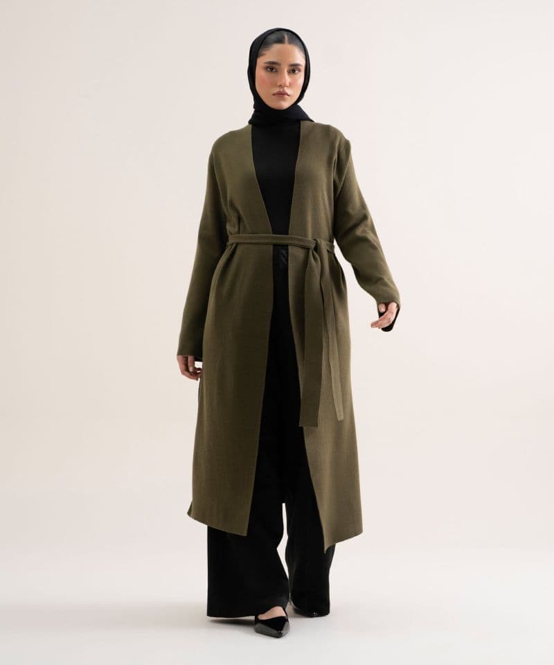 Sweater-Knit Abaya Set thumbnail