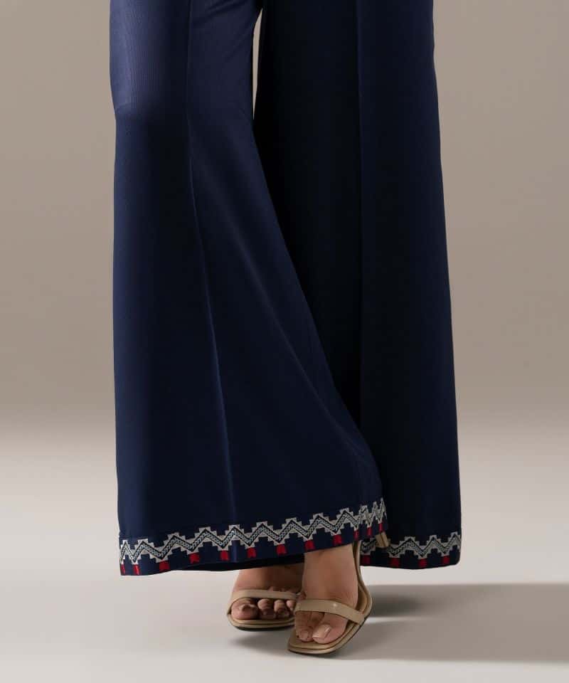 Solid Bedford Flared Pants