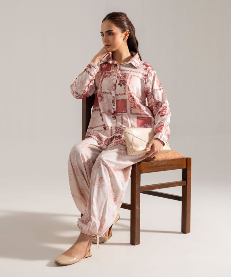 2 Piece - Printed Viscose Linen Set thumbnail