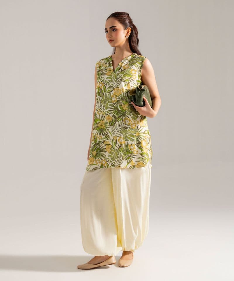 2 Piece - Printed Viscose Linen Set thumbnail