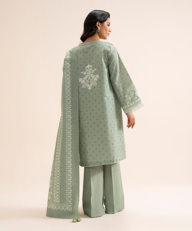 3 Piece - Embroidered Light Khaddar Suit thumbnail
