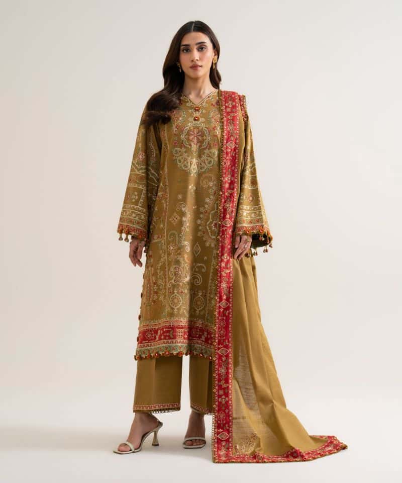 3 PIECE - EMBROIDERED KHADDAR SUIT - alternate view