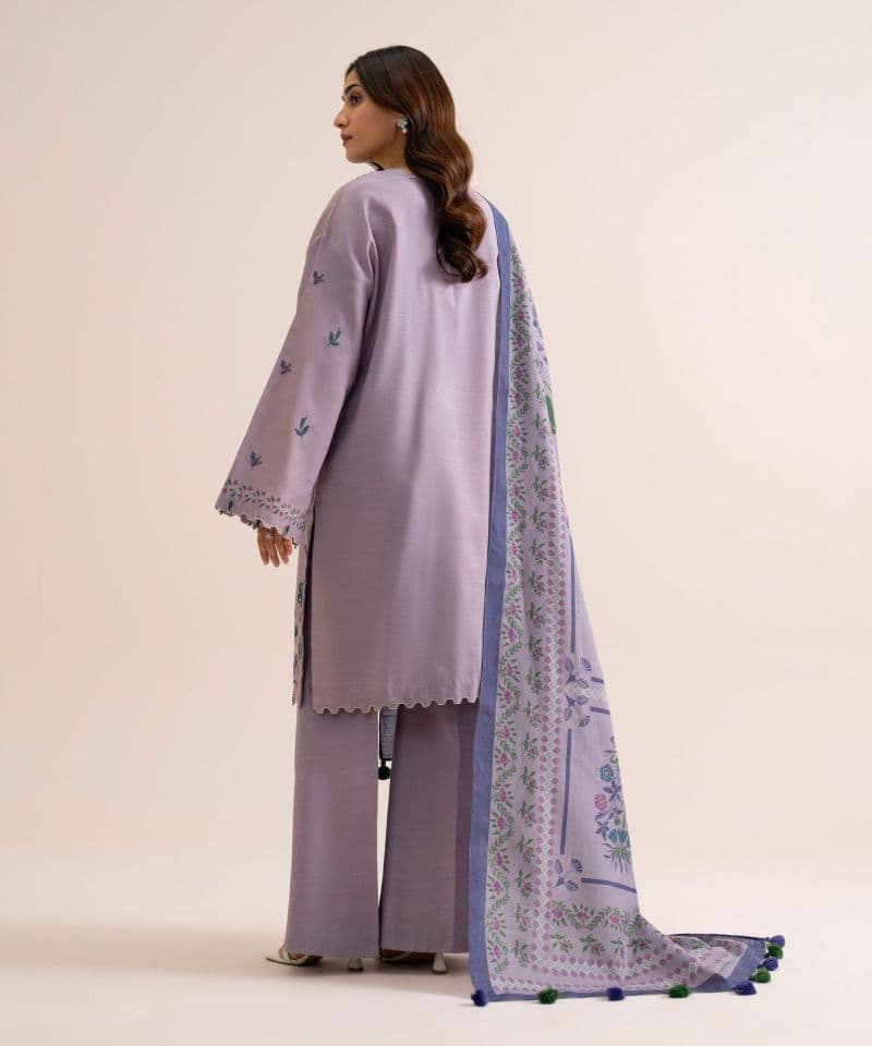3 Piece - Embroidered Light Khaddar Suit thumbnail