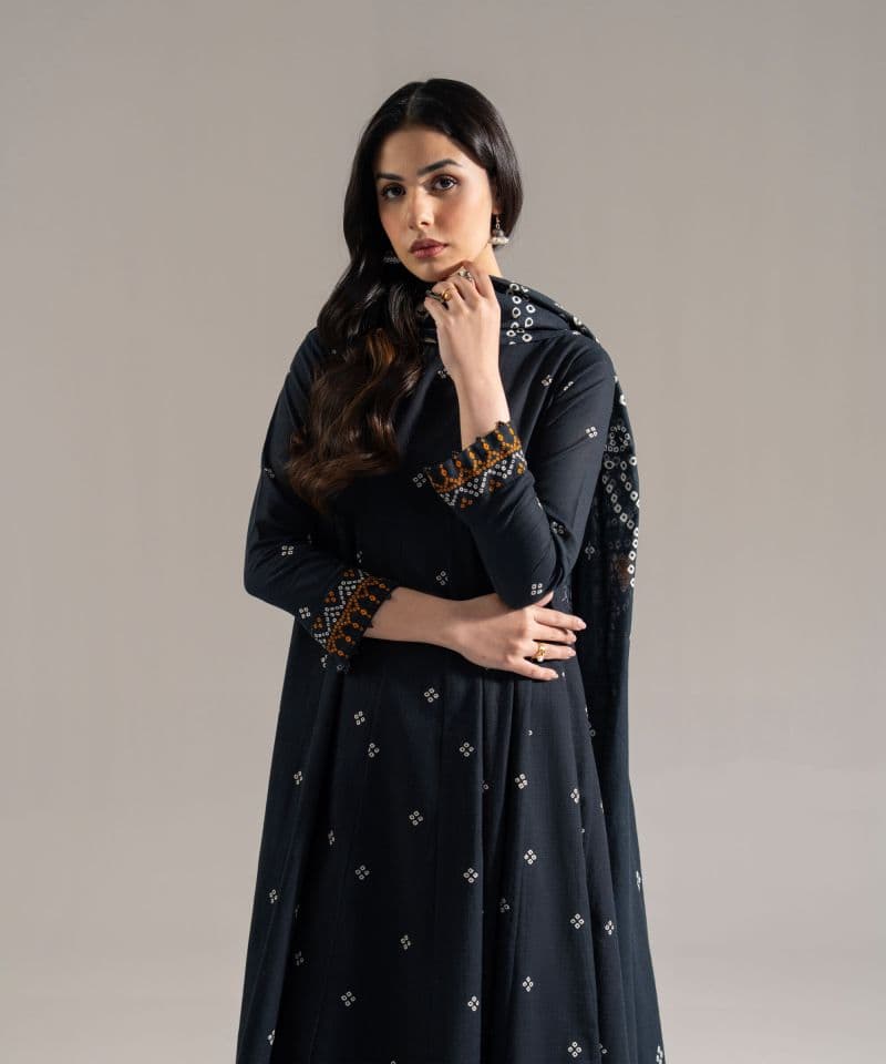 3 Piece - Printed Khaddar Suit thumbnail