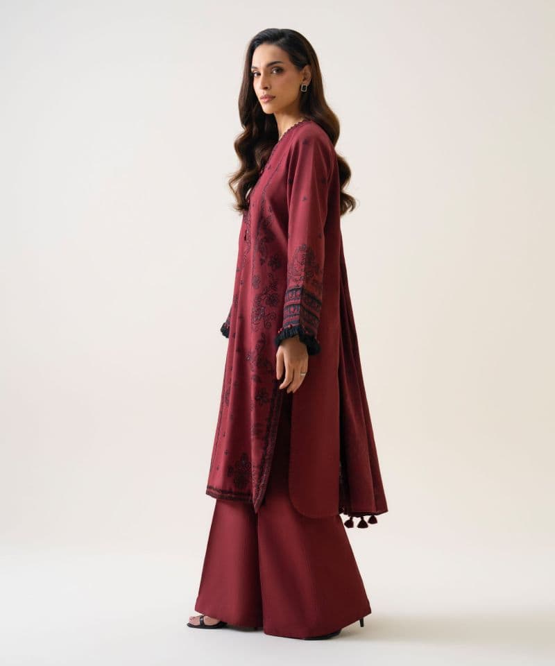 3 Piece - Embroidered Light Khaddar Suit thumbnail
