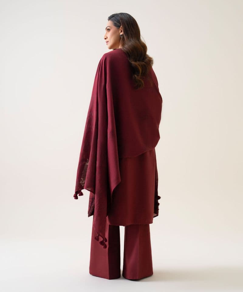 3 Piece - Embroidered Light Khaddar Suit thumbnail