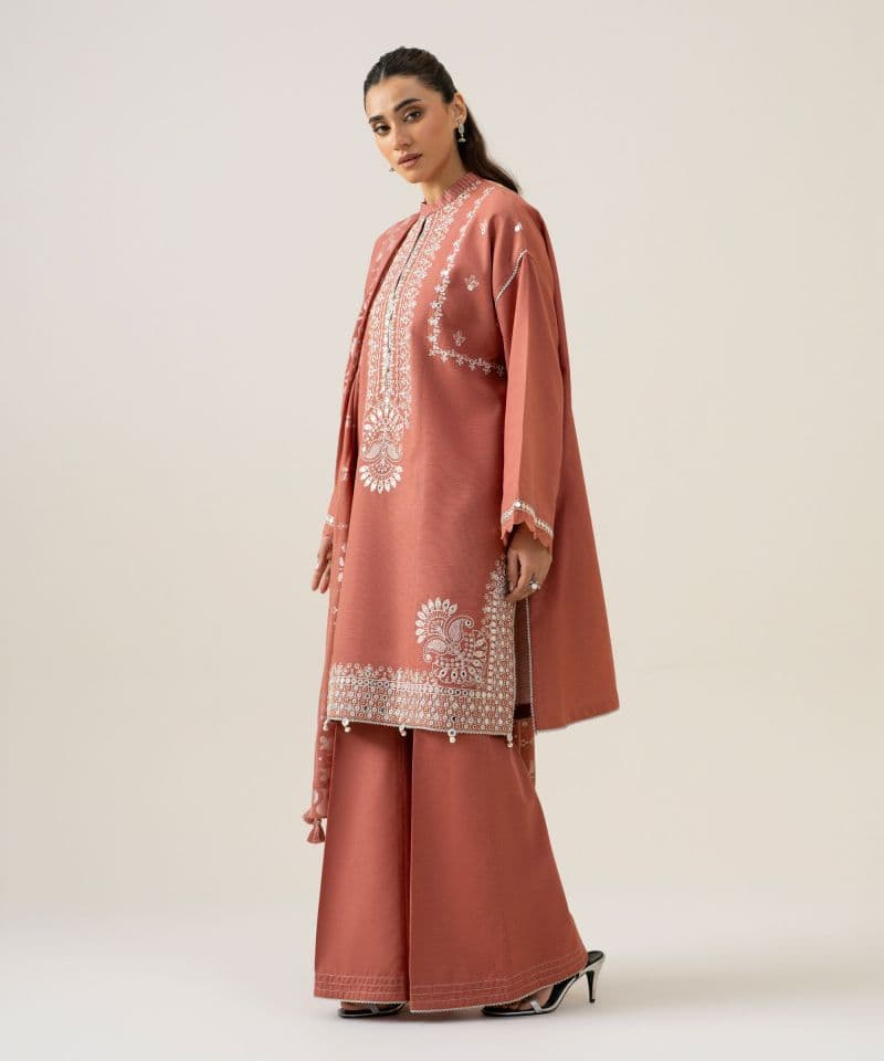 3 Piece - Embroidered Light Khaddar Suit thumbnail