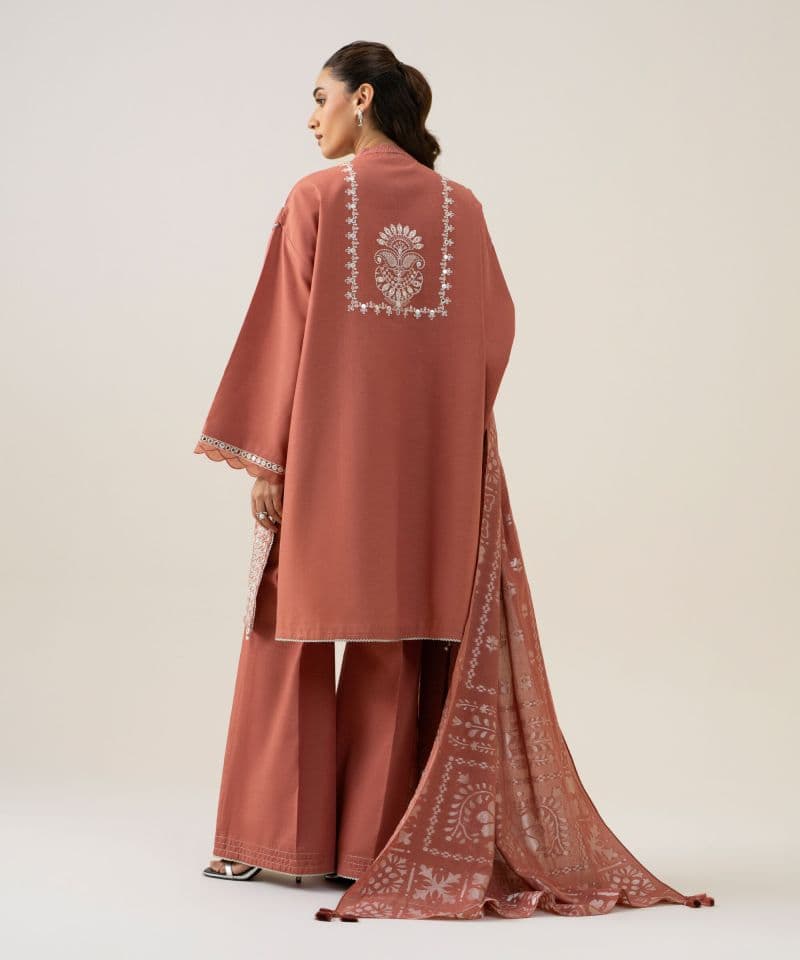 3 Piece - Embroidered Light Khaddar Suit thumbnail
