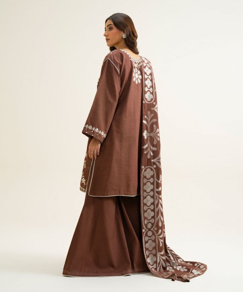 3 Piece - Embroidered Light Khaddar Suit thumbnail