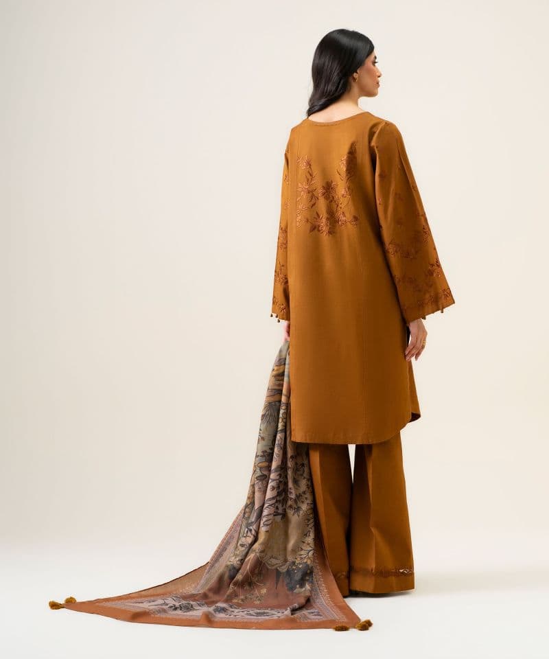 3 Piece - Embroidered Cotton Twill Suit thumbnail