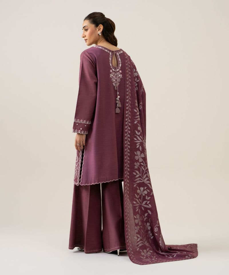 3 Piece - Embroidered Light Khaddar Suit thumbnail