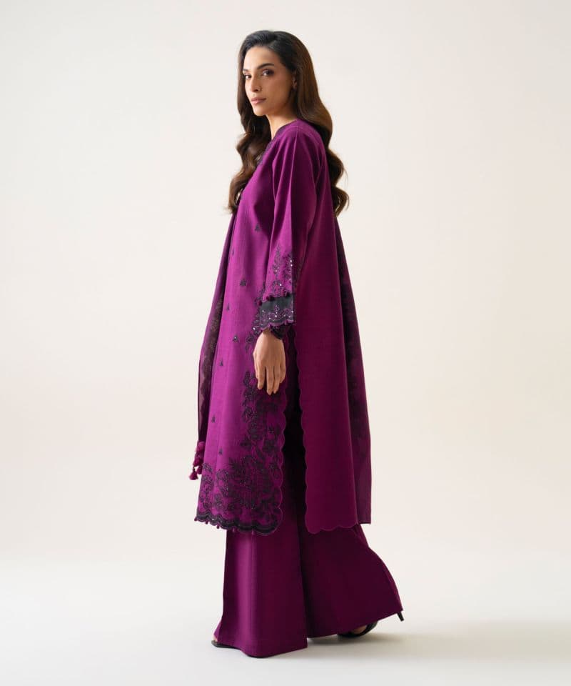 3 Piece - Embroidered Light Khaddar Suit thumbnail