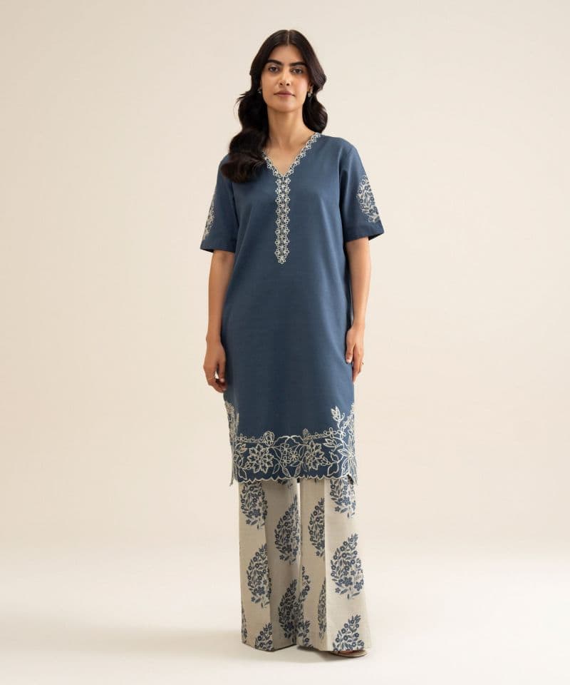 2 Piece - Embroidered Light Khaddar Suit thumbnail