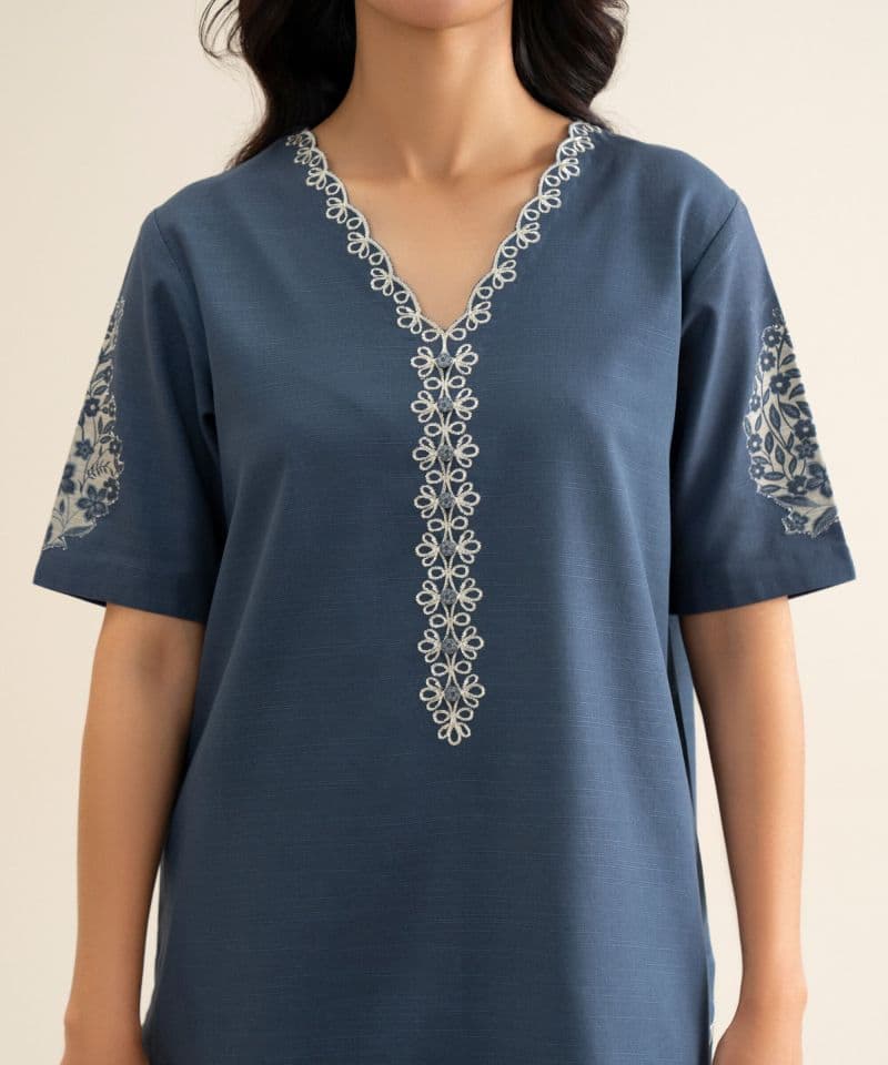 2 Piece - Embroidered Light Khaddar Suit thumbnail