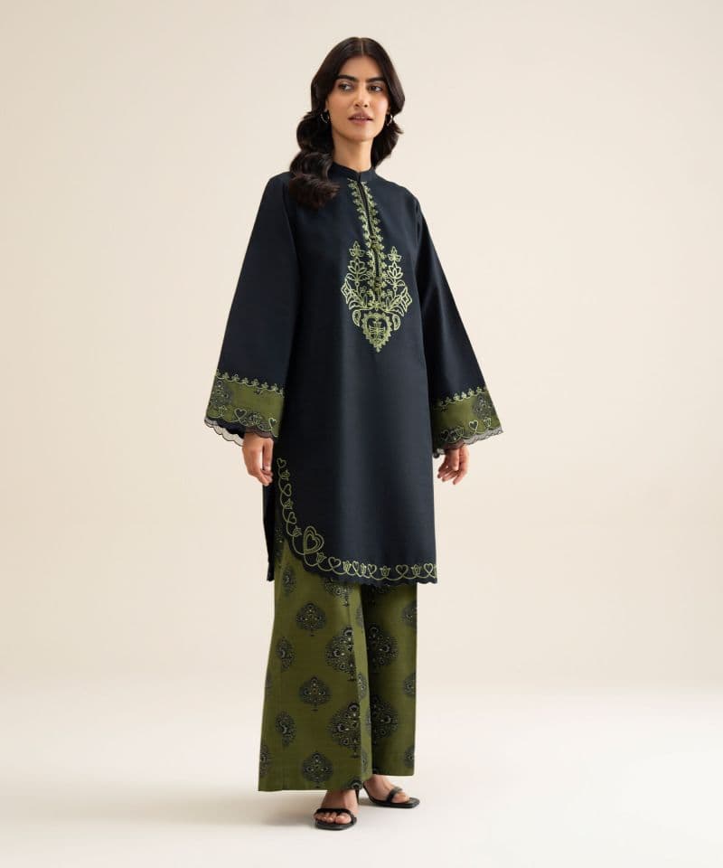 2 Piece - Embroidered Light Khaddar Suit thumbnail