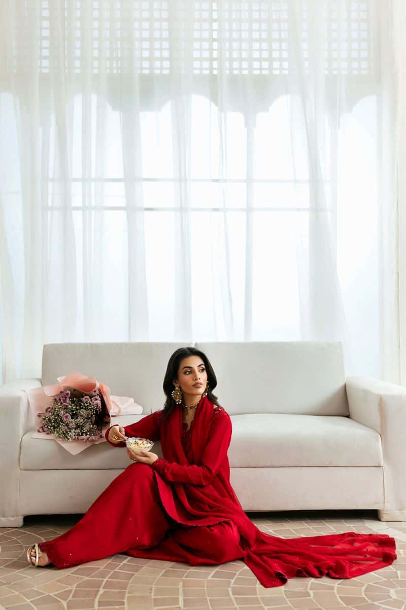 Embroidered Chiffon 3 Piece Ready-to-Wear Suit - alternate view