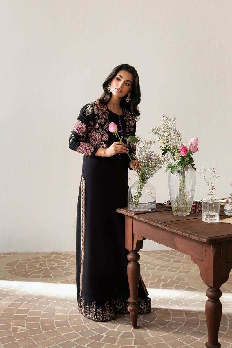 Embroidered Silk 3 Piece Ready-to-Wear Suit thumbnail