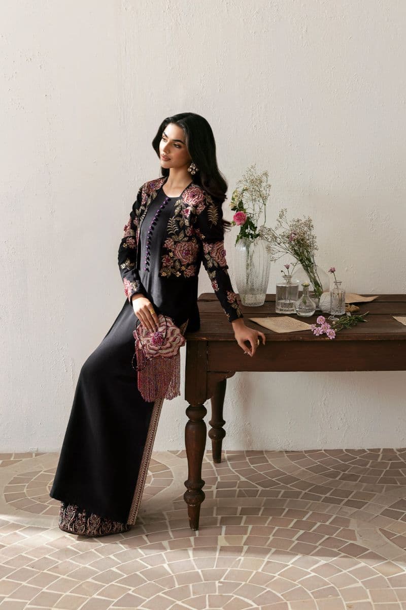 Embroidered Silk 3 Piece Ready-to-Wear Suit thumbnail