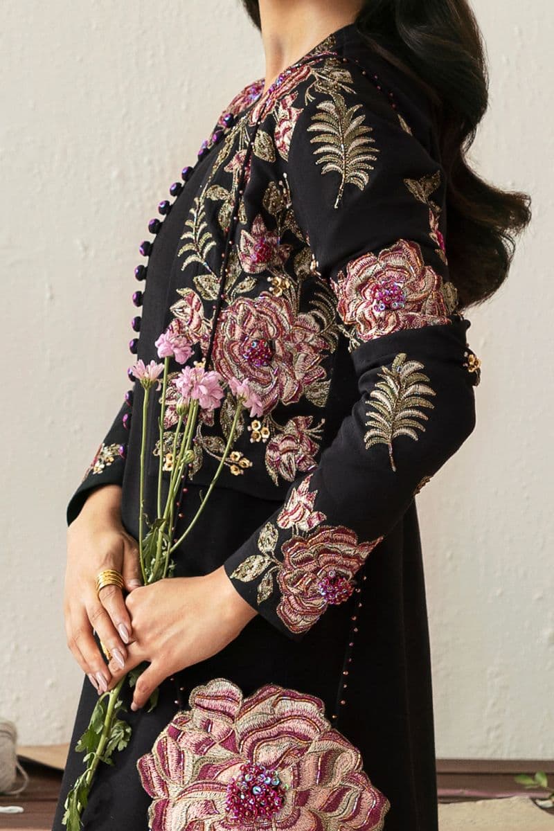 Embroidered Silk 3 Piece Ready-to-Wear Suit thumbnail
