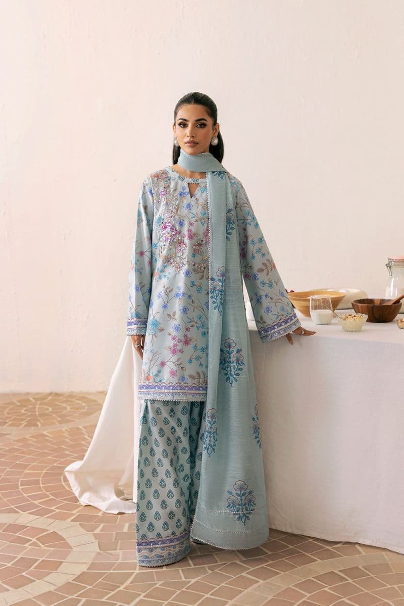 Embroidered Cotton Silk 3 Piece Ready-to-Wear Suit thumbnail